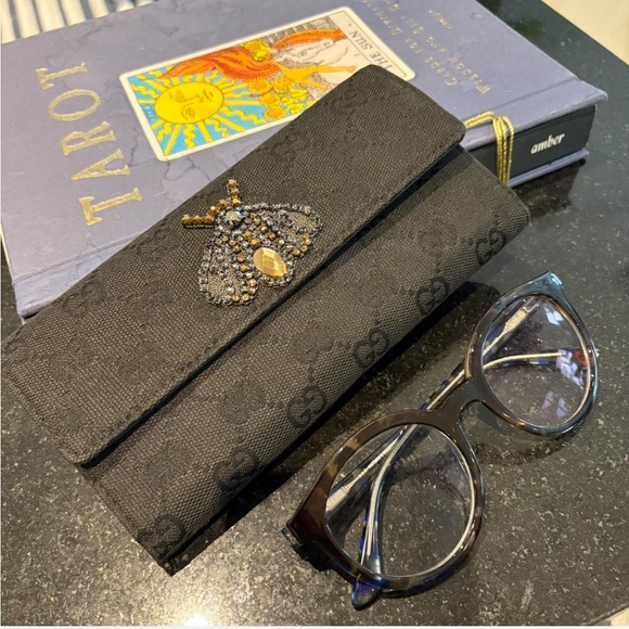 Black Designer Wallet with Embellished Detail - Picture 5 of 5